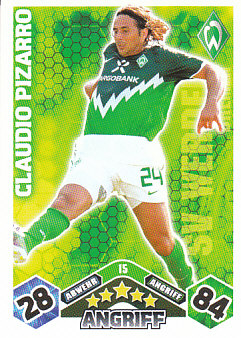 Claudio Pizarro Werder Bremen 2010/11 Topps MA Bundesliga #15